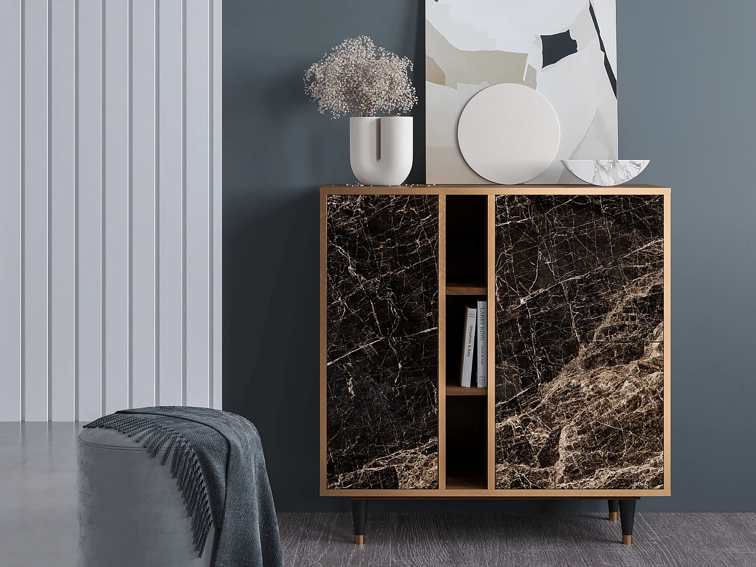 Buffet - 94х96х41 cm - BS5 - Night Abyss, Noyer