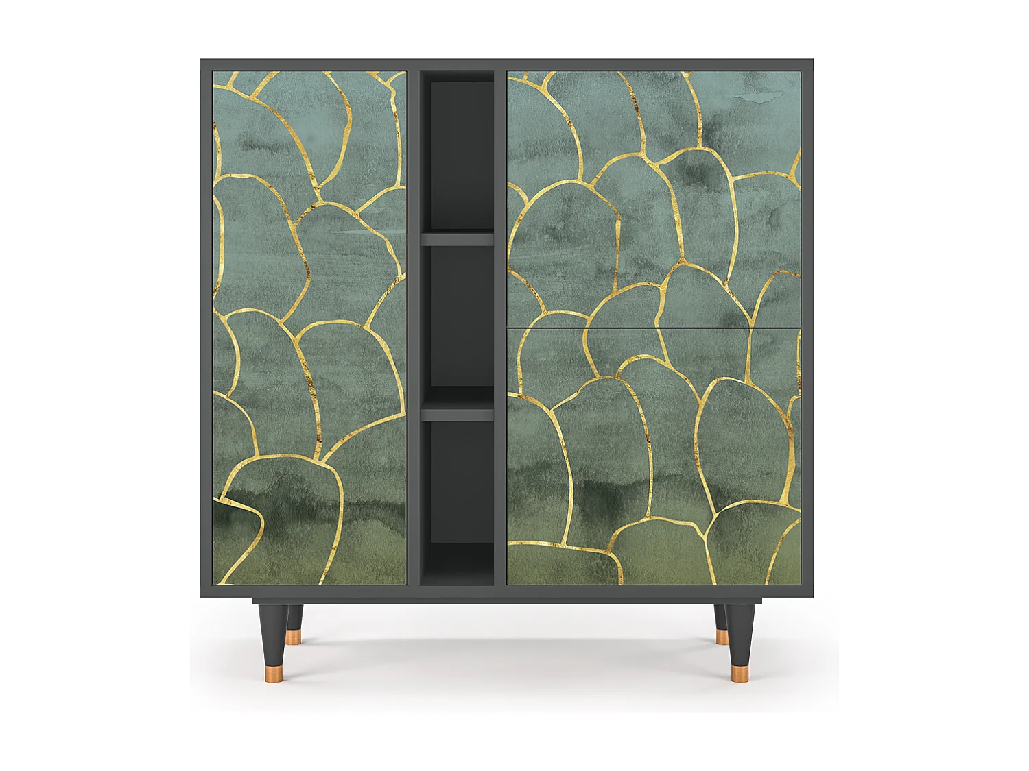 Dressoir - 94х96х41 cm - BS5 - Magnificent Water Lily, Antraciet