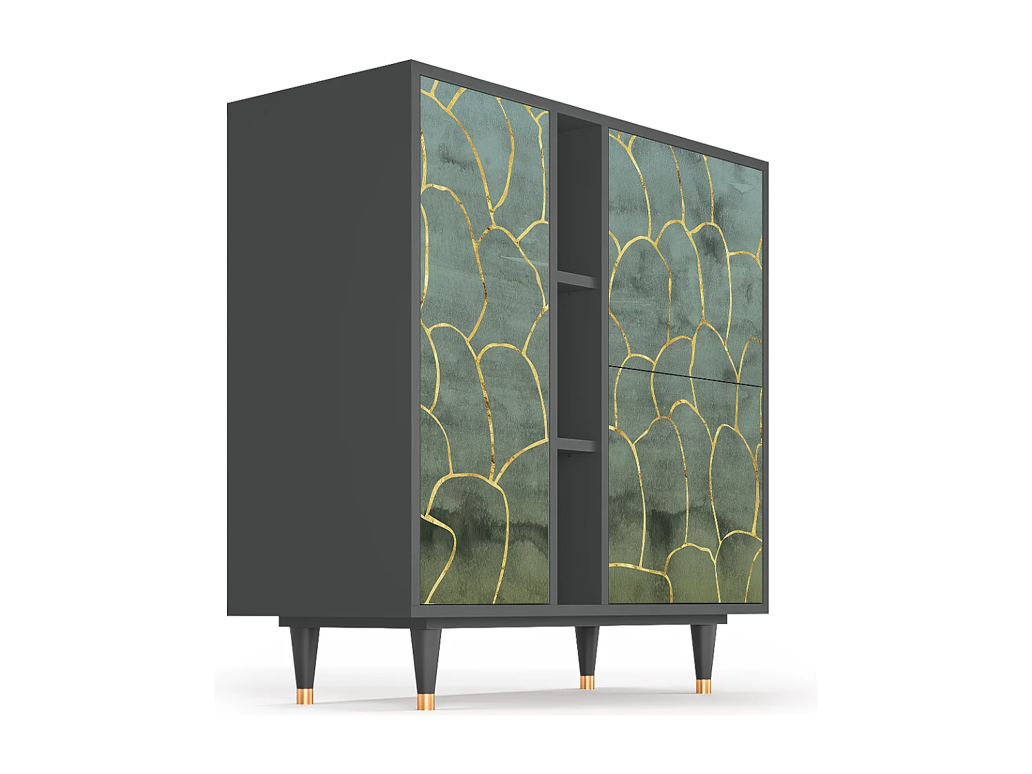 Dressoir - 94х96х41 cm - BS5 - Magnificent Water Lily, Antraciet