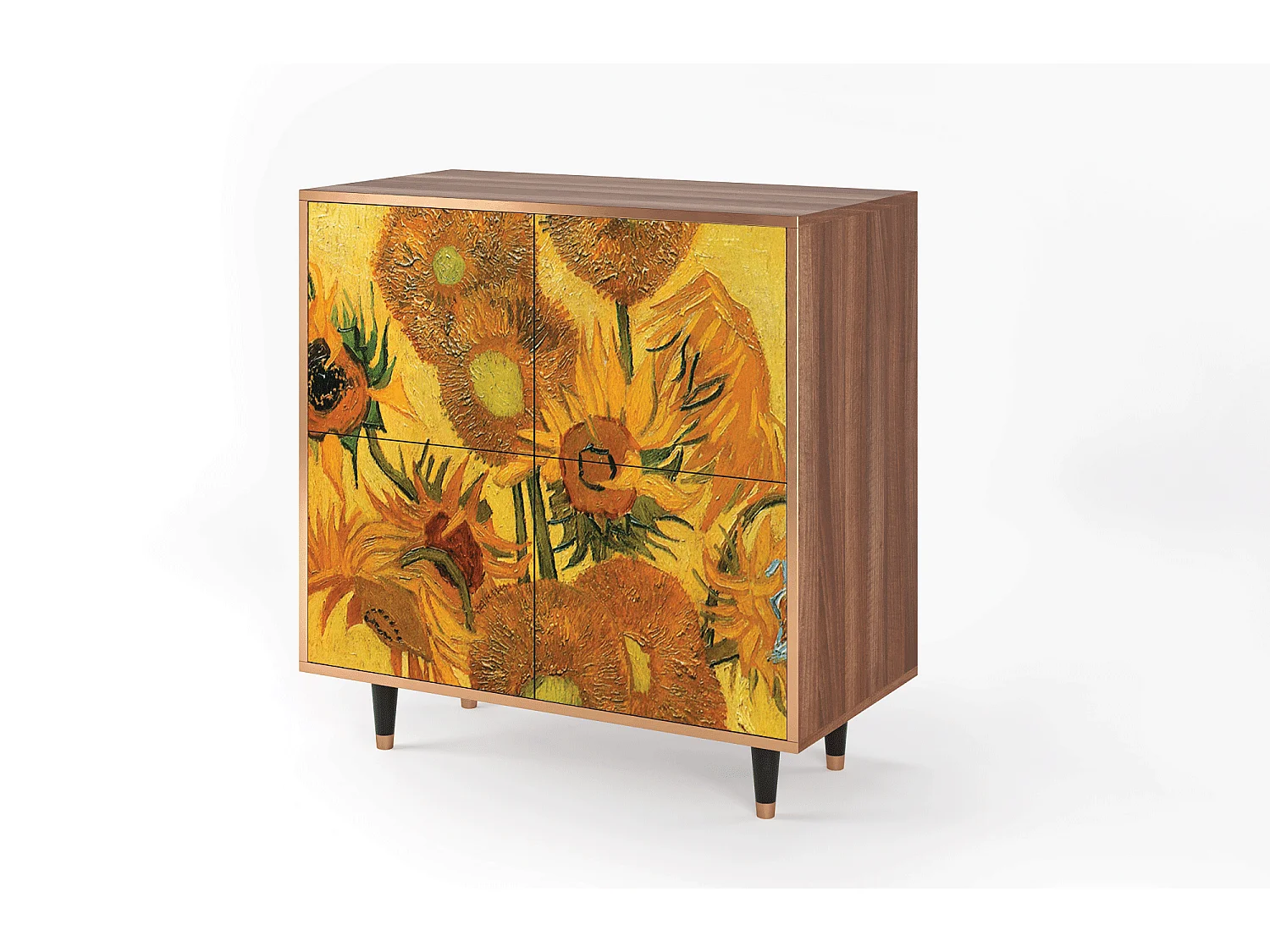 Buffet - 94x96x48 cm - BS3 - Sunflowers, Noyer