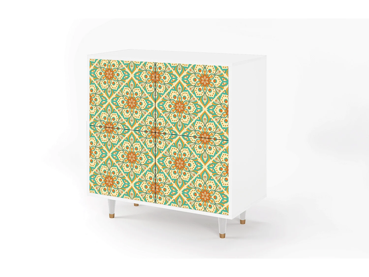 Aparador - 94x96x48 cm - BS3 - Hindu Daisy, Branco