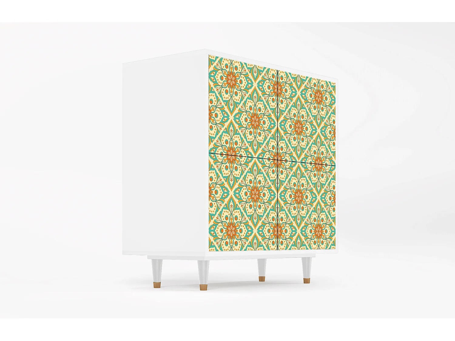 Aparador - 94x96x48 cm - BS3 - Hindu Daisy, Branco