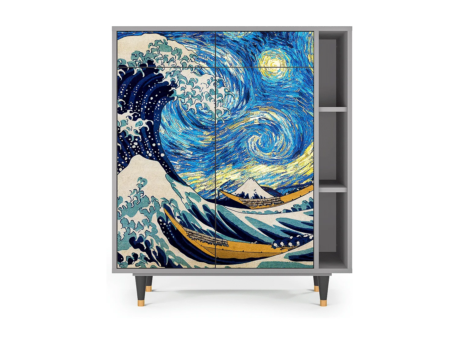 Dressoir - 96х110х41 cm - BS6 - Great Wave, Grijs