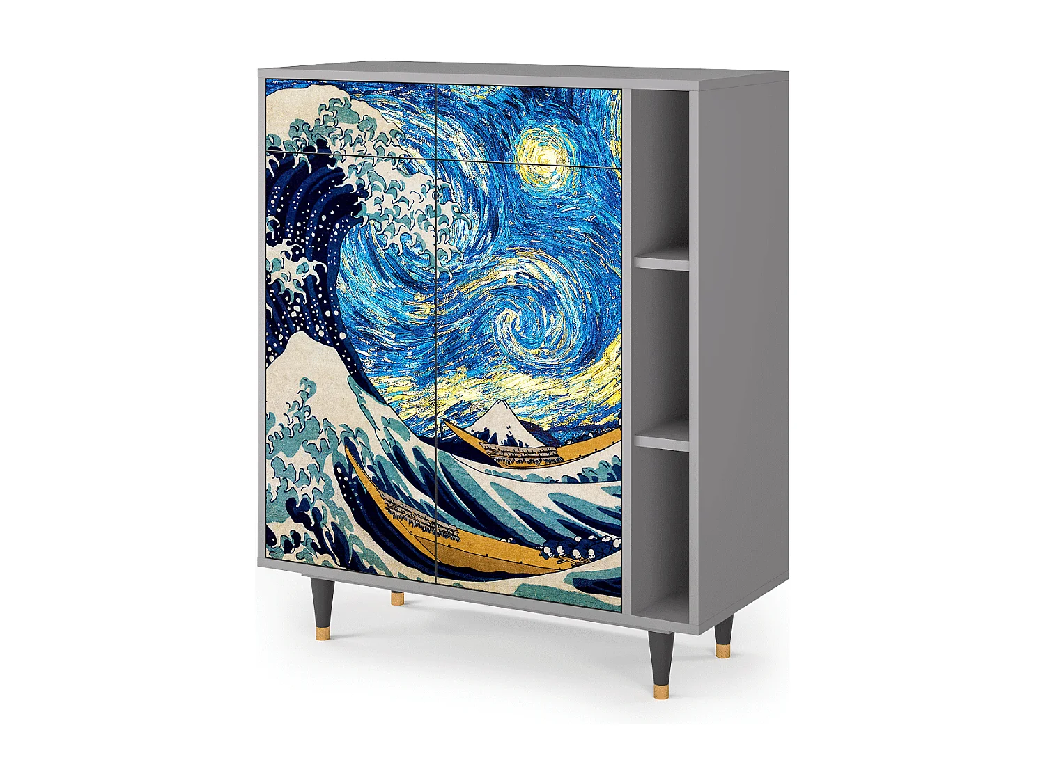 Dressoir - 96х110х41 cm - BS6 - Great Wave, Grijs