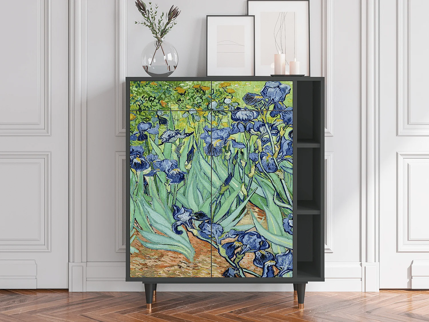 Credenza - 96х110х41 cm - BS6 - Irises , Antracite
