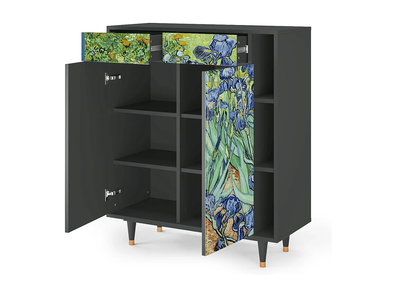Credenza - 96х110х41 cm - BS6 - Irises , Antracite