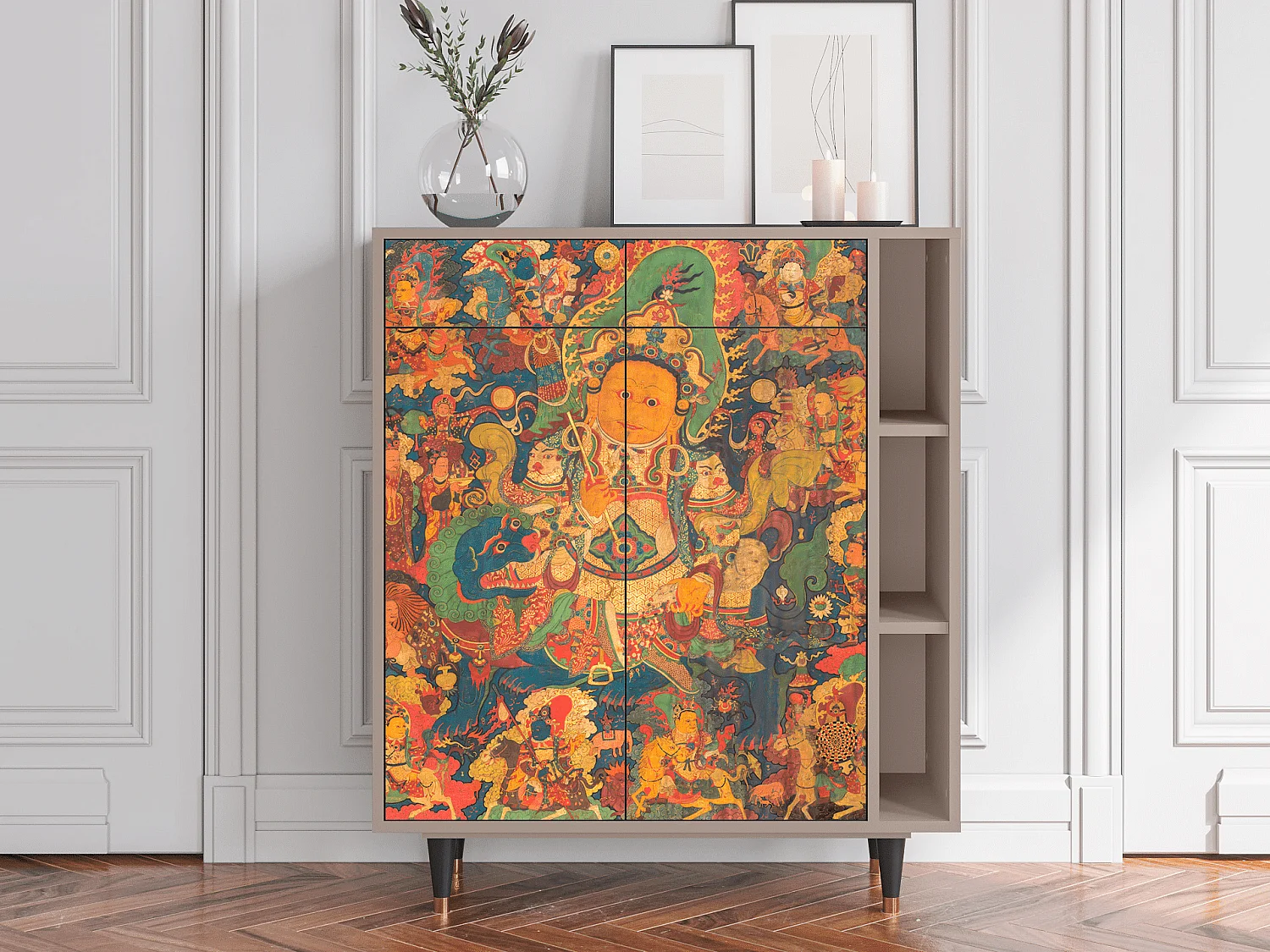 Kredens - 96х110х41 cm - BS6 - God by Vaisravana , Latte