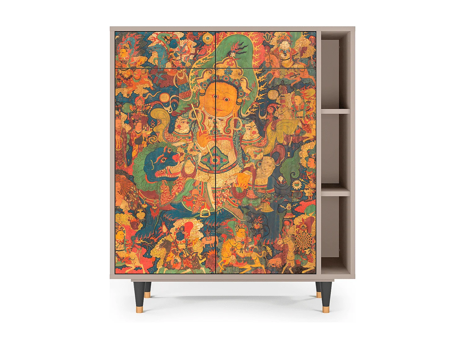 Kredens - 96х110х41 cm - BS6 - God by Vaisravana , Latte