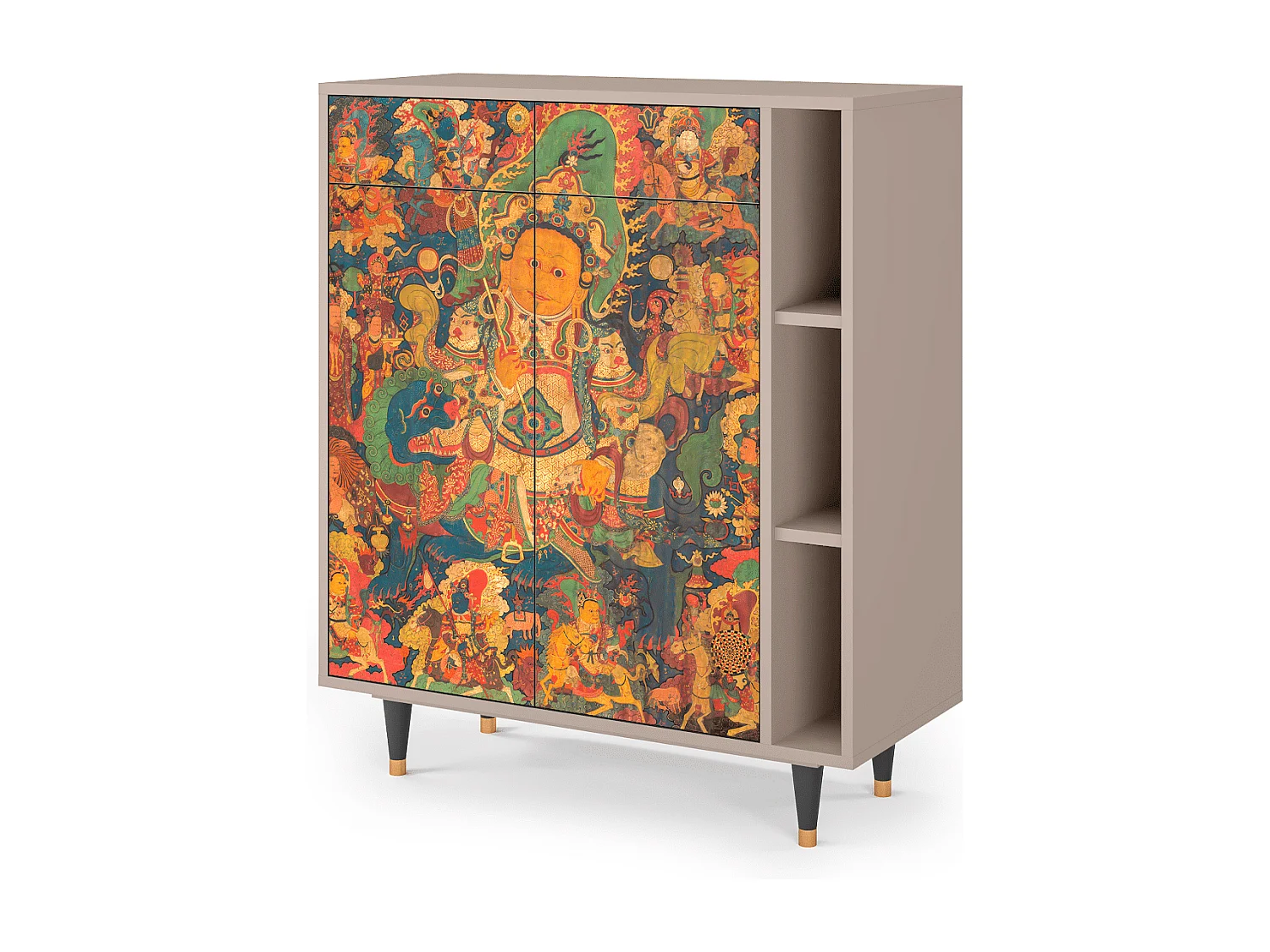 Kredens - 96х110х41 cm - BS6 - God by Vaisravana , Latte