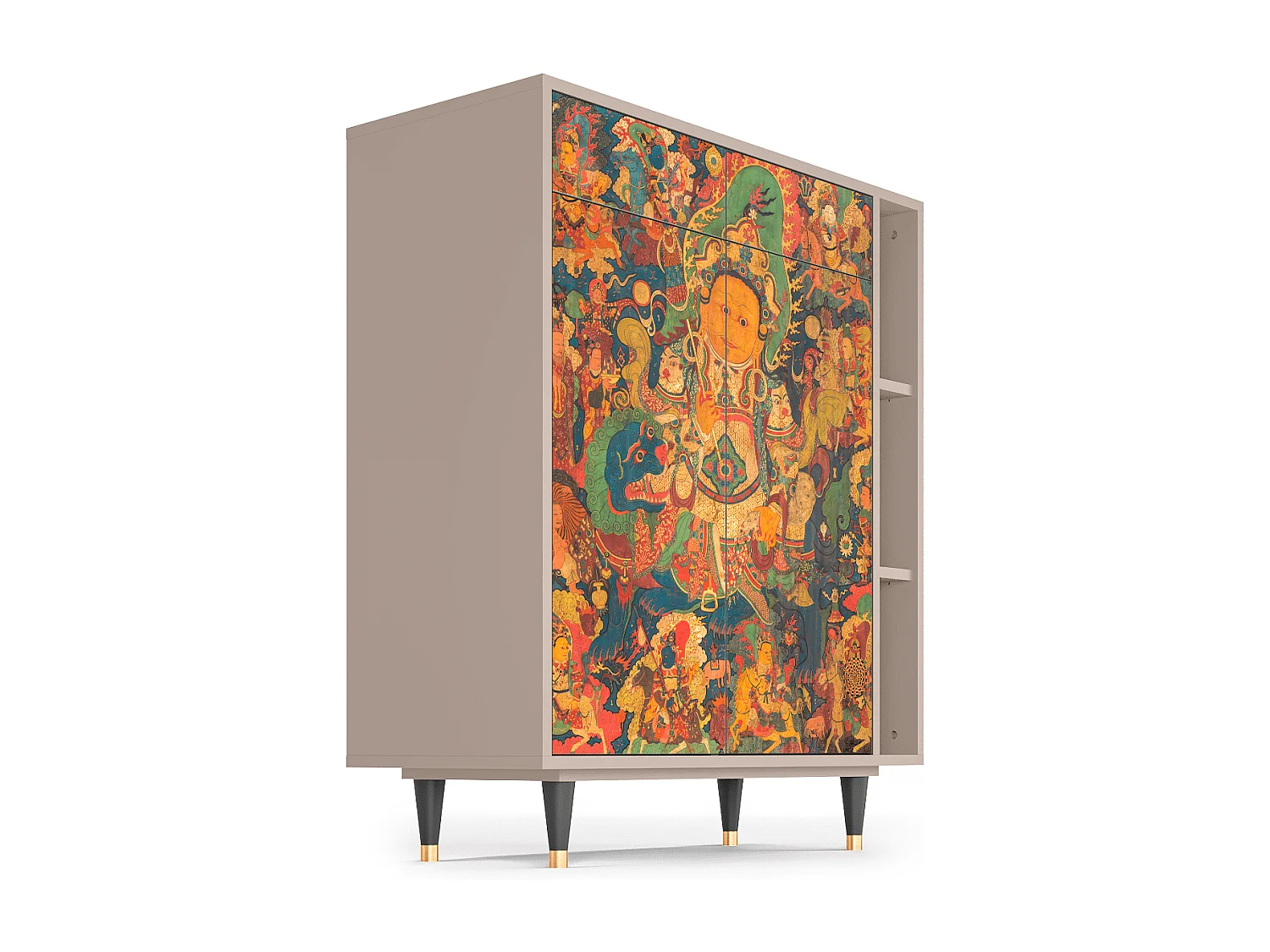 Kredens - 96х110х41 cm - BS6 - God by Vaisravana , Latte