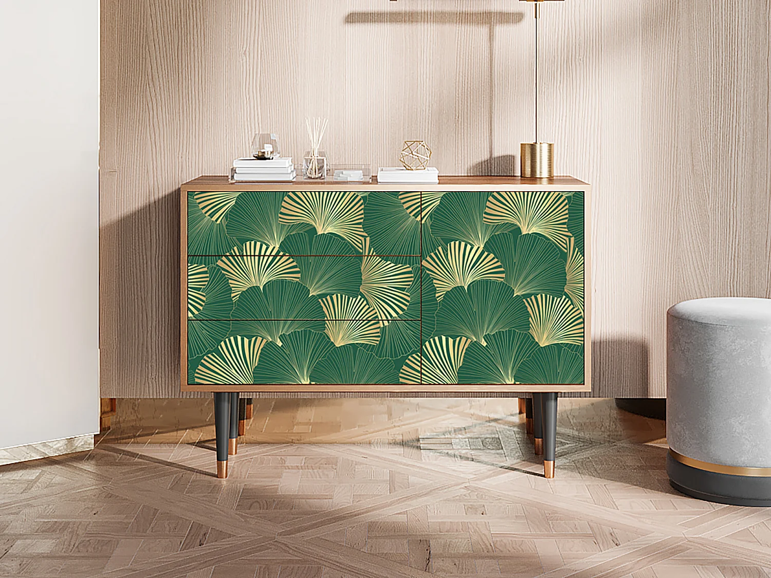 Aparador - 115х84х41 cm - S3 - Gold Ginkgo, Nogueira