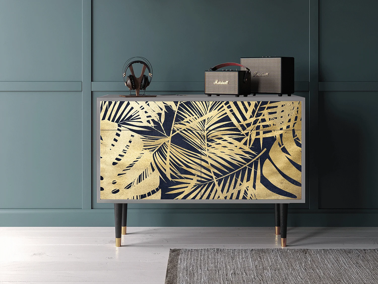 Credenza - 115x85x48 cm - BS4 - Jungle Vibes, Grigio