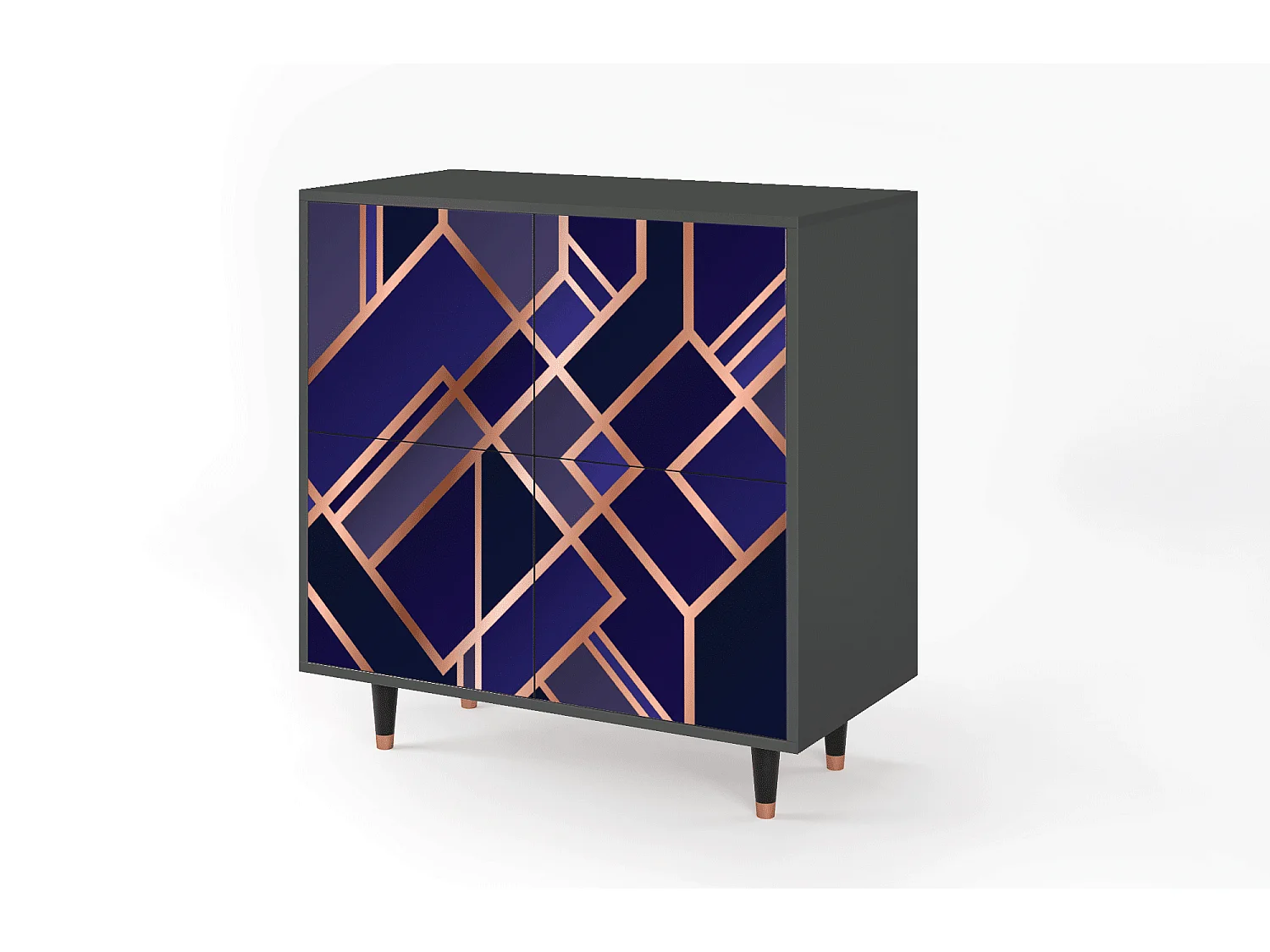 Dressoir - 94x96x48 cm - BS3 - Aquamarine Getsby, Antraciet