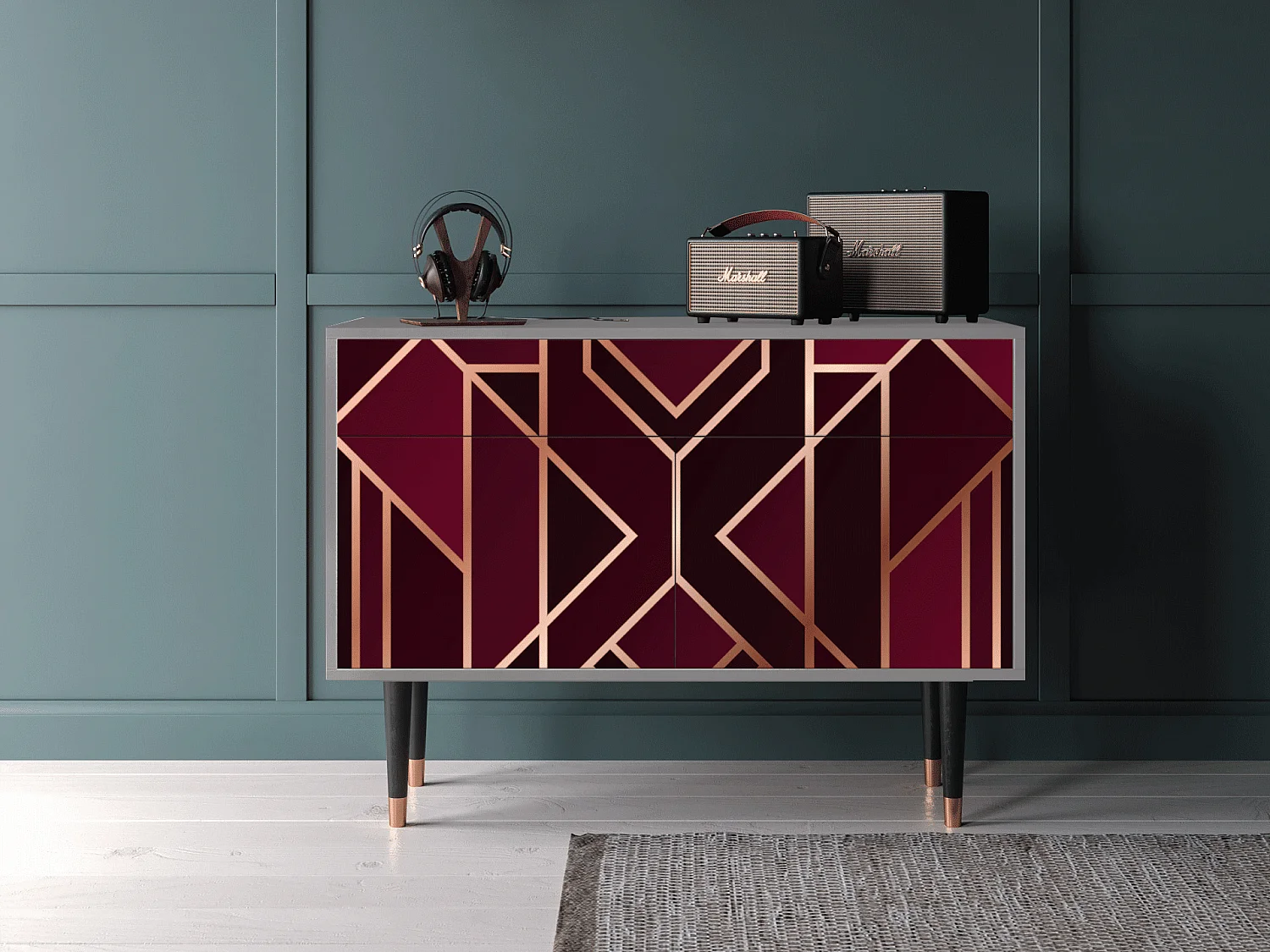 Buffet - 115x85x48 cm - BS4 - Burgundy Jewelery, Gris