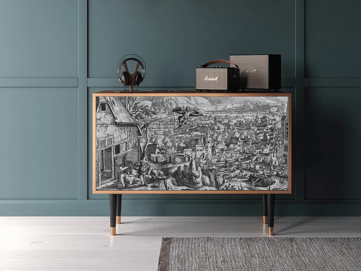 Dressoir - 115x85x48 cm - BS4 - Departure, Walnoot