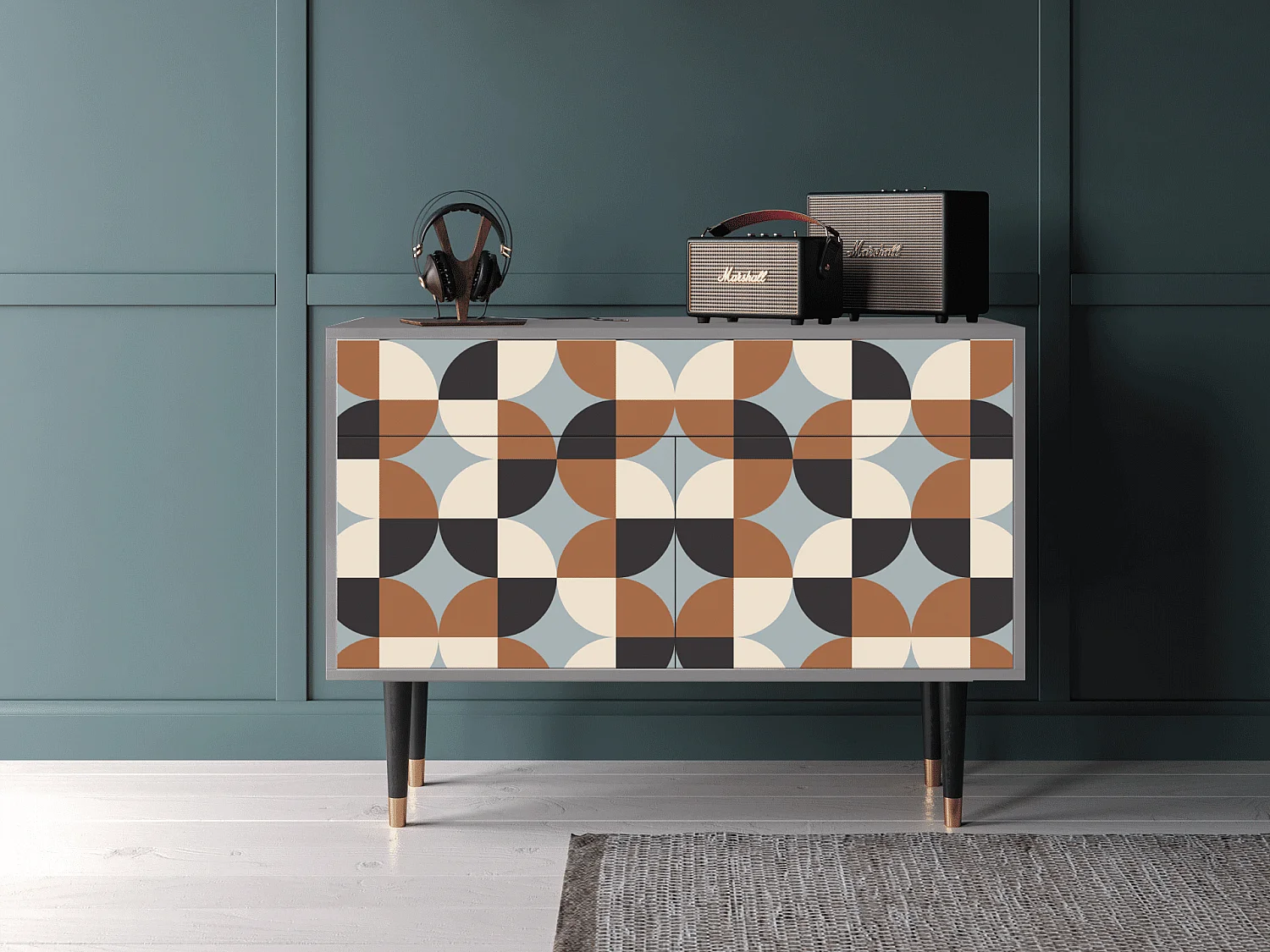 Sideboard - 115x85x48 cm - BS4 - Brown Sensation, Grau