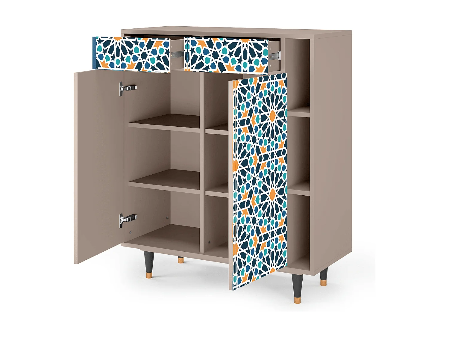 Sideboard - 96х110х41 cm - BS6 - Kaleidoscope, Latte