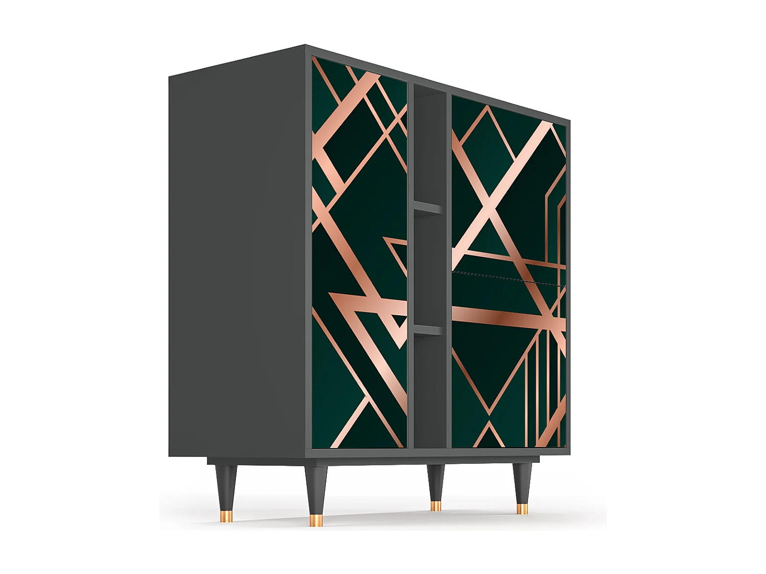 Aparador - 94х96х41 cm - BS5 - Emerald Gatsby, Antracite