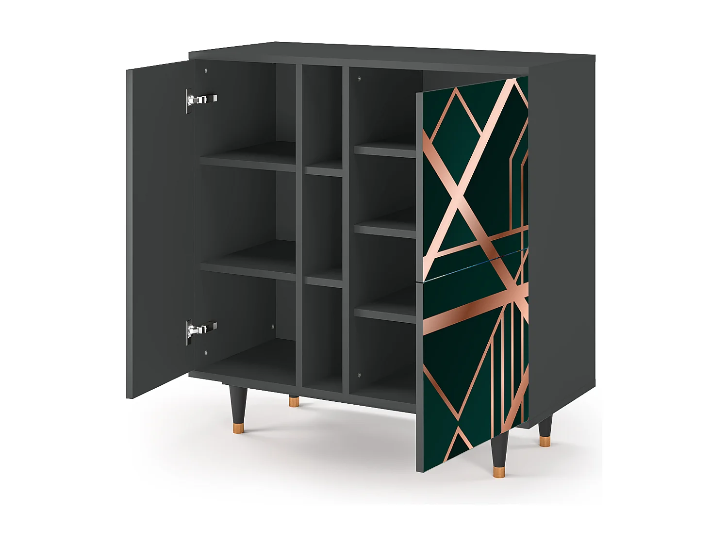 Aparador - 94х96х41 cm - BS5 - Emerald Gatsby, Antracite