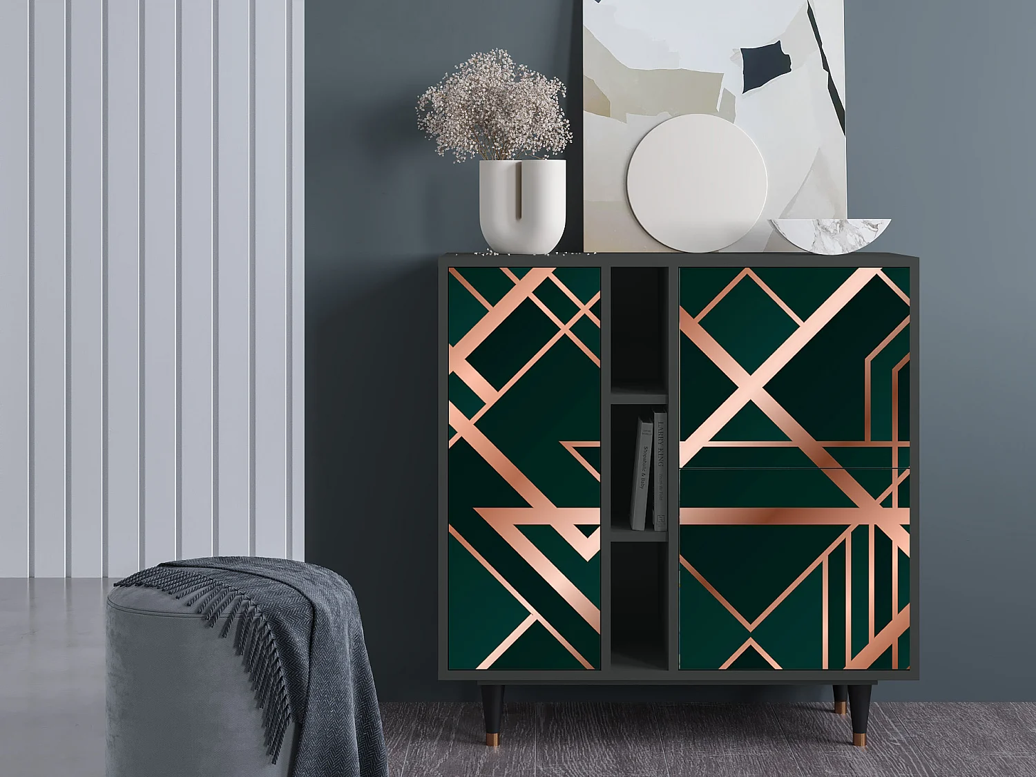 Credenza - 94х96х41 cm - BS5 - Emerald Gatsby, Antracite