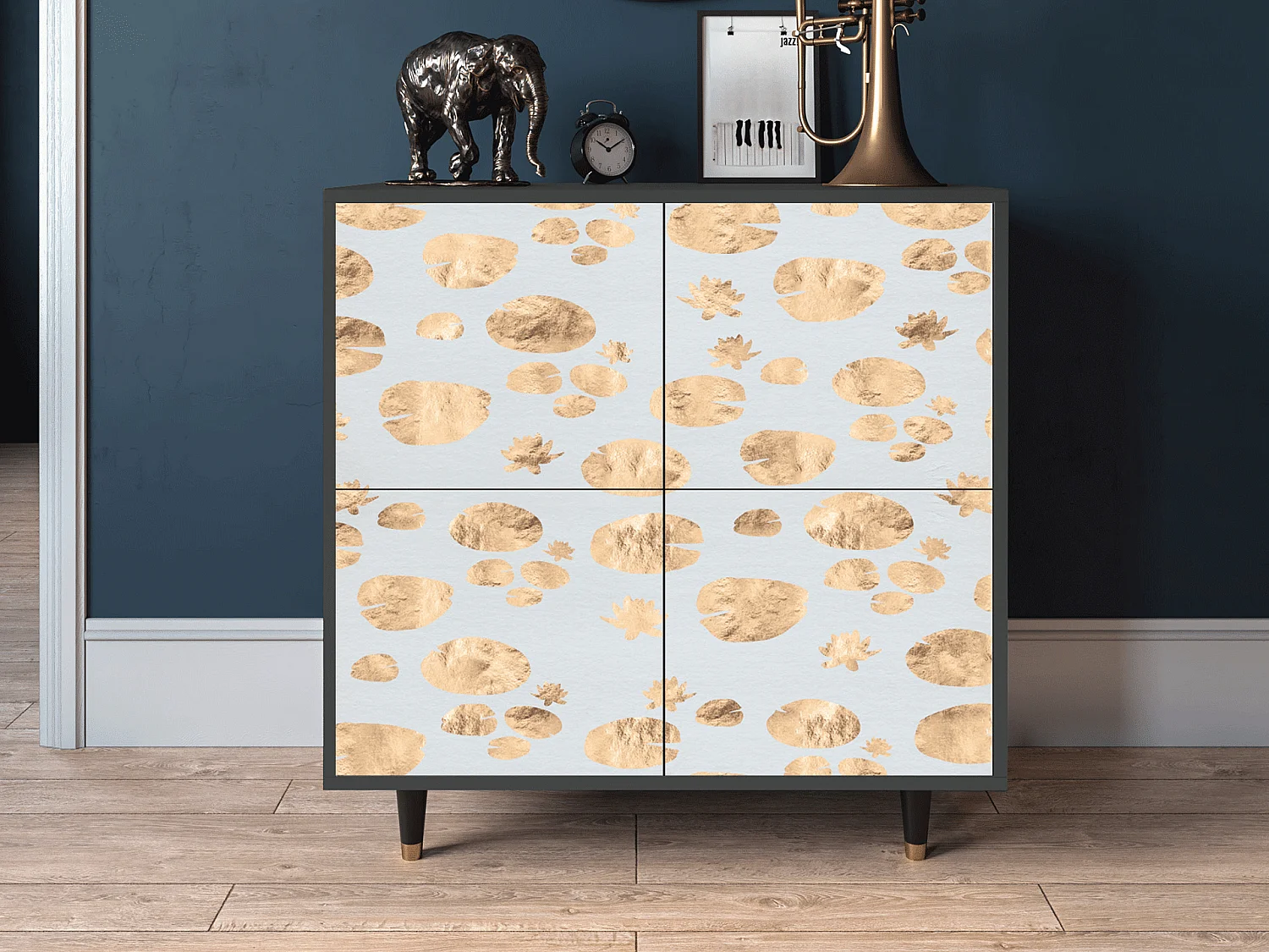 Kredens - 94x96x48 cm - BS3 - Blue Giraffe, Antracyt