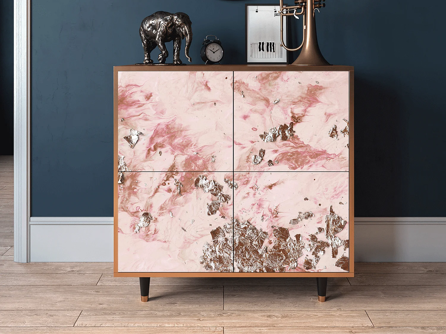 Buffet - 94x96x48 cm - BS3 - Cotton Candy, Noyer