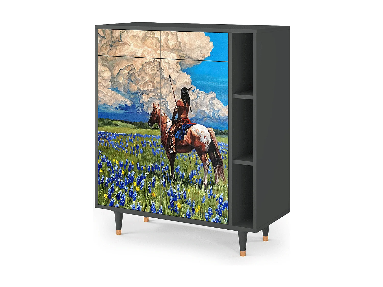 Dressoir - 96х110х41 cm - BS6 - Thunderheads by Dean, Antraciet