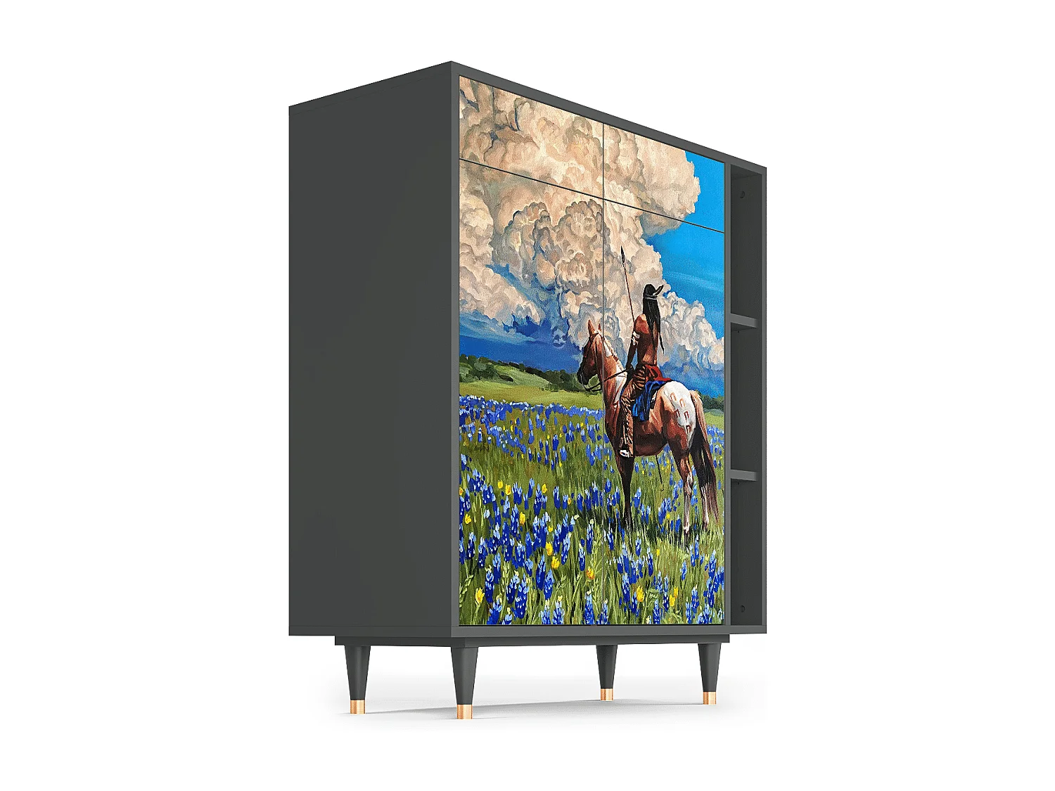 Dressoir - 96х110х41 cm - BS6 - Thunderheads by Dean, Antraciet