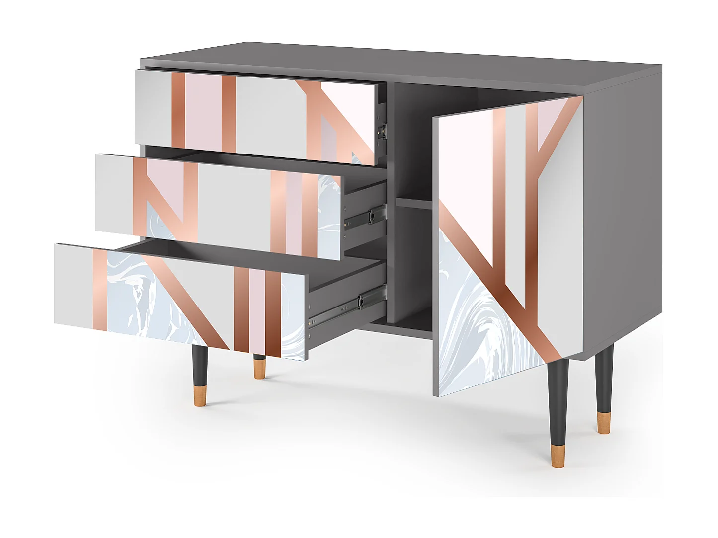 Credenza - 115х84х41 cm - S3 - Champagne Story, Grigio