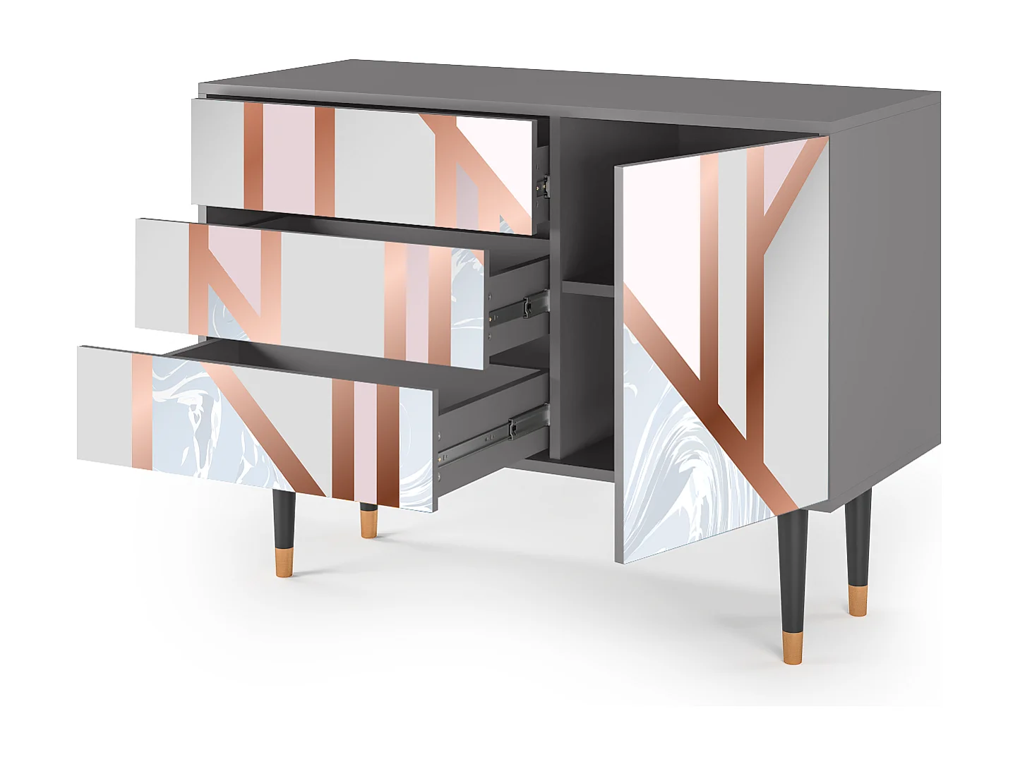 Buffet - 115х84х41 cm - S3 - Champagne Story, Gris