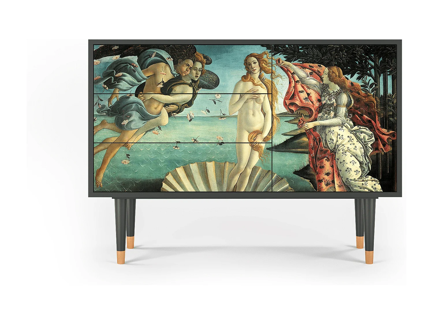 Kredens - 115х84х41 cm - S3 - The Birth of Venus, Antracyt