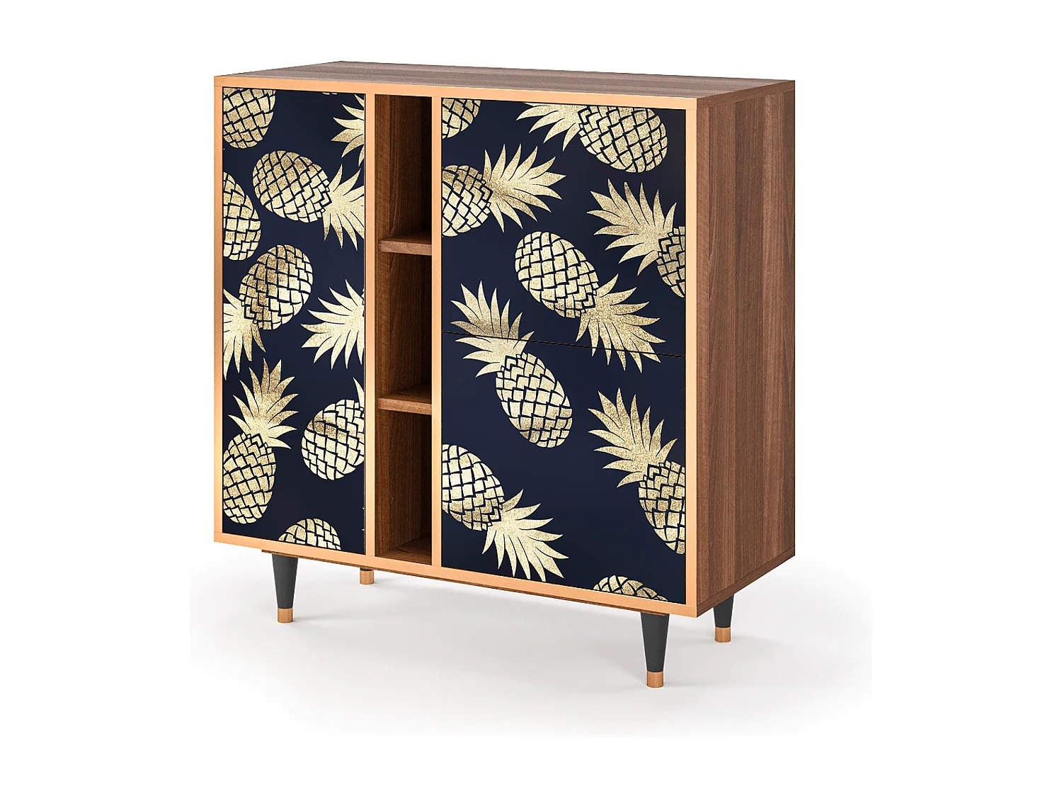 Kredens - 94х96х41 cm - BS5 - Sunny Pineaple, Orzech