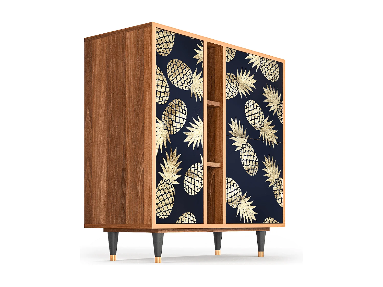 Kredens - 94х96х41 cm - BS5 - Sunny Pineaple, Orzech