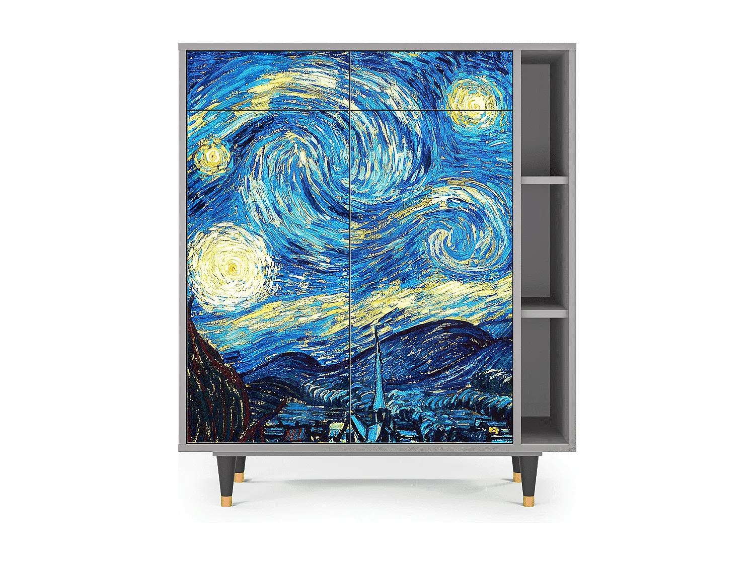 Credenza - 96х110х41 cm - BS6 - The Starry Night  , Grigio