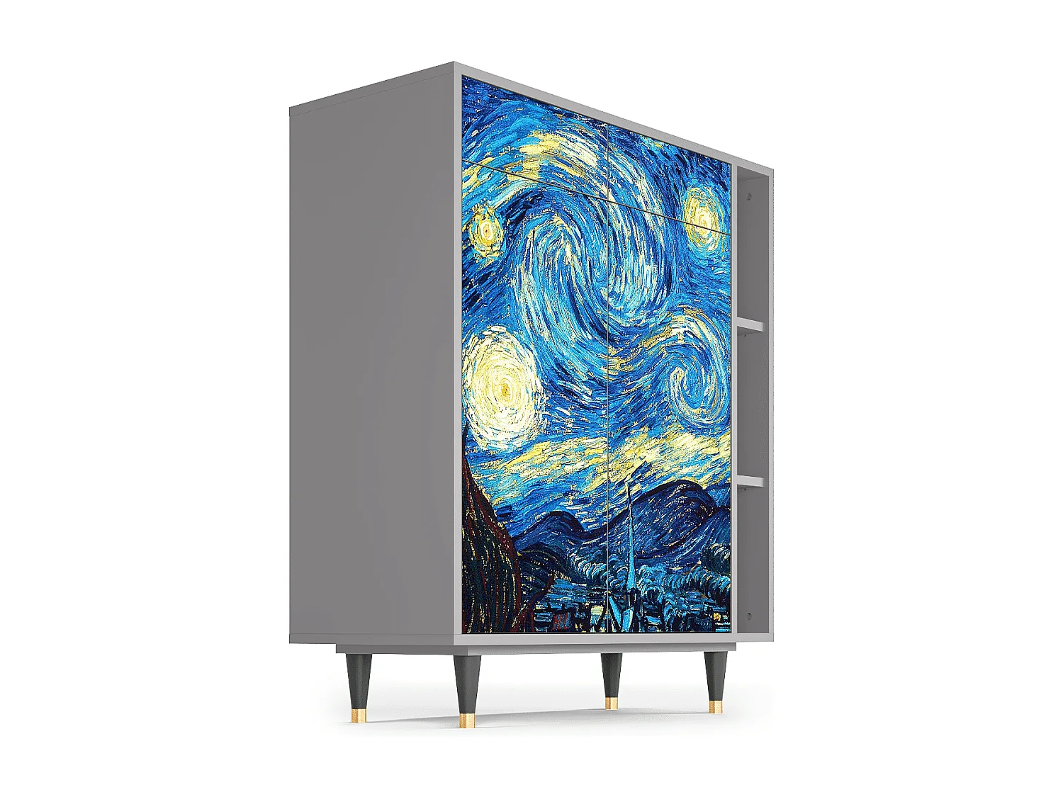 Credenza - 96х110х41 cm - BS6 - The Starry Night  , Grigio