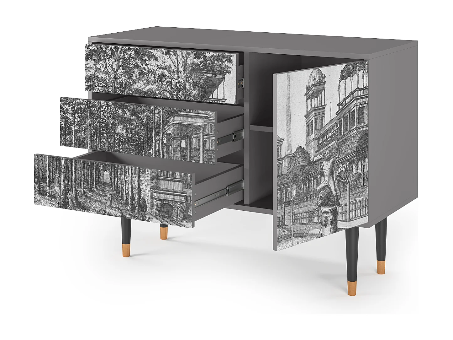 Buffet - 115х84х41 cm - S3 - La Tristesse du Roi, Gris