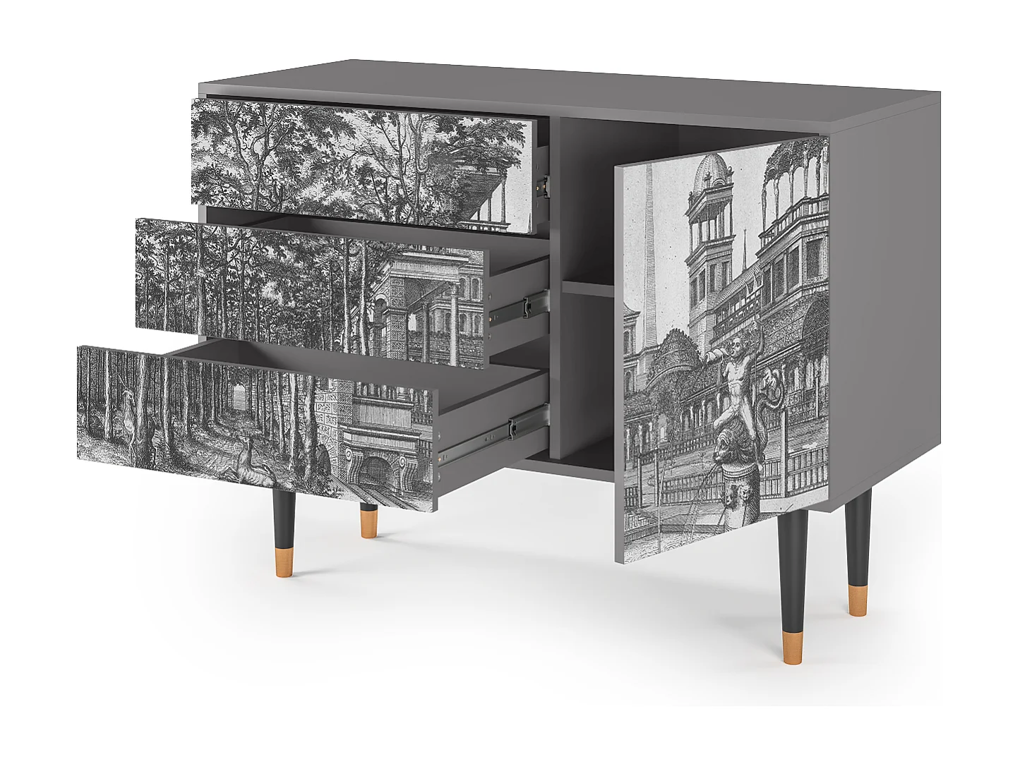 Dressoir - 115х84х41 cm - S3 - La Tristesse du Roi, Grijs