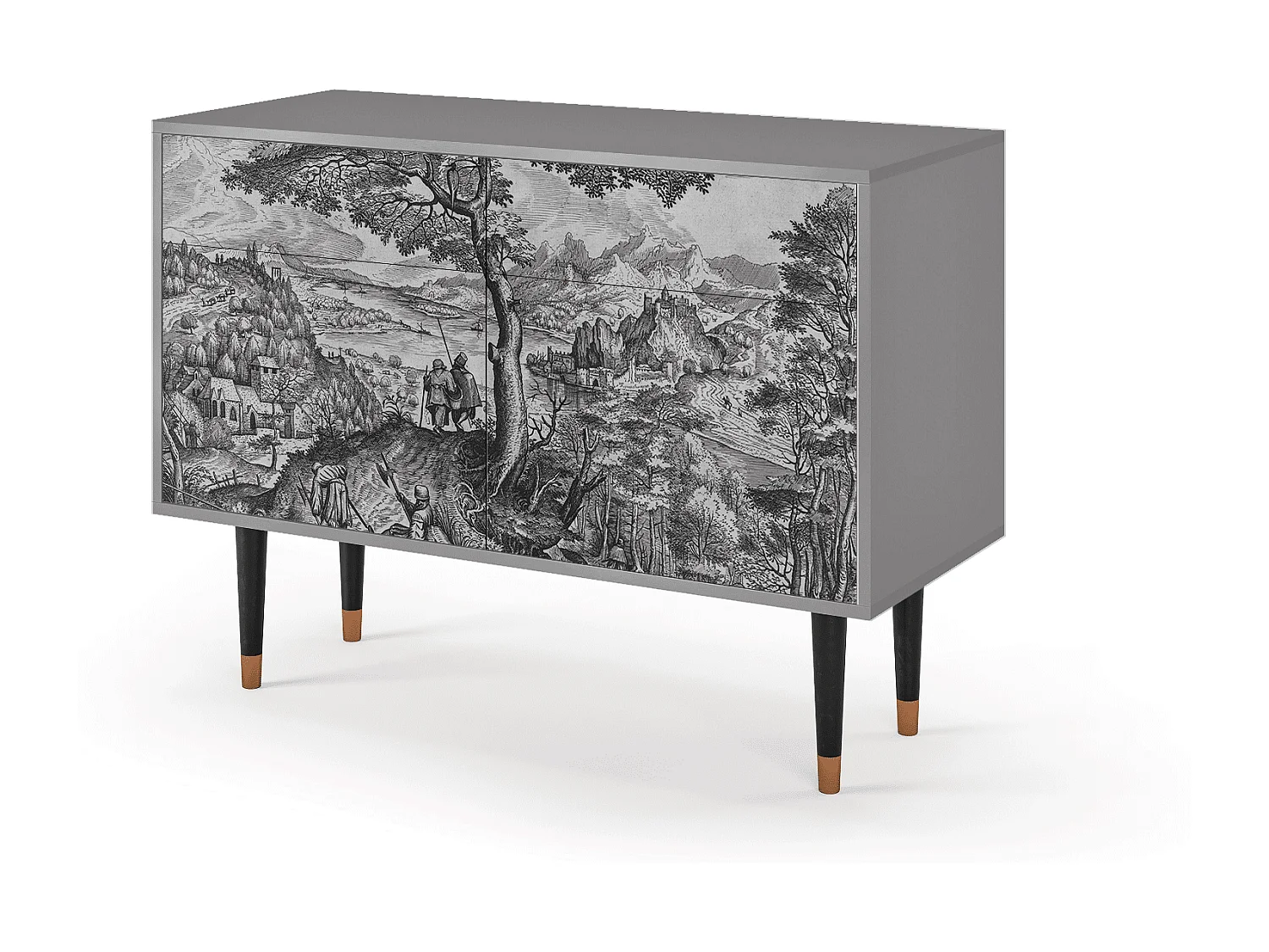 Buffet - 115x85x48 cm - BS4 - Milites Requiescentes, Gris