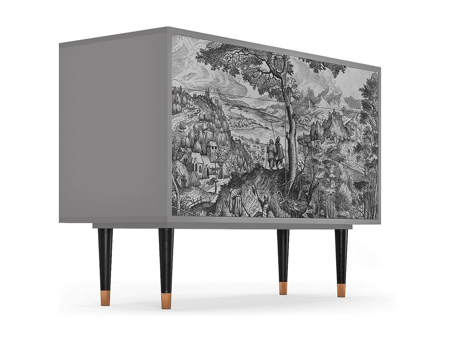 Buffet - 115x85x48 cm - BS4 - Milites Requiescentes, Gris