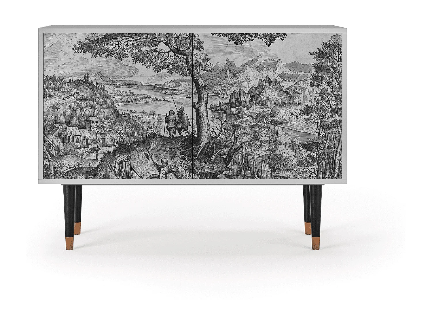 Sideboard - 115x85x48 cm - BS4 - Milites Requiescentes, Grau