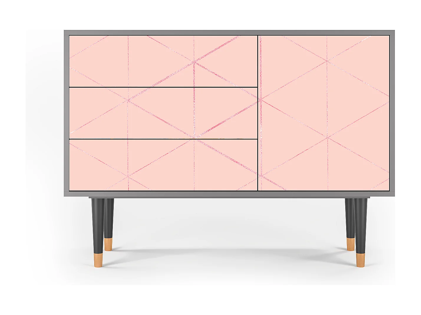 Aparador - 115х84х41 cm - S3 - Rose Quartz, Gris