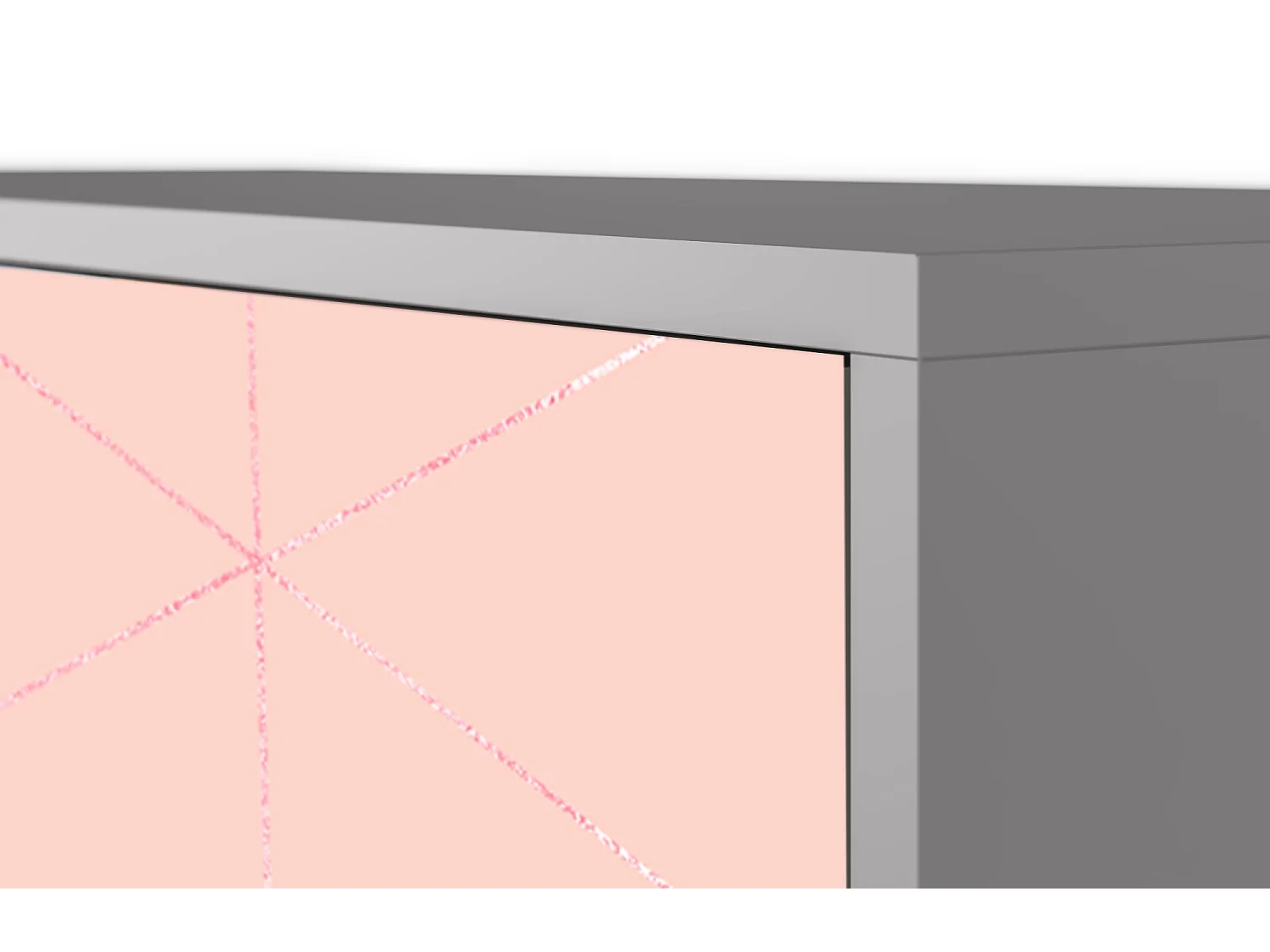 Aparador - 115х84х41 cm - S3 - Rose Quartz, Gris