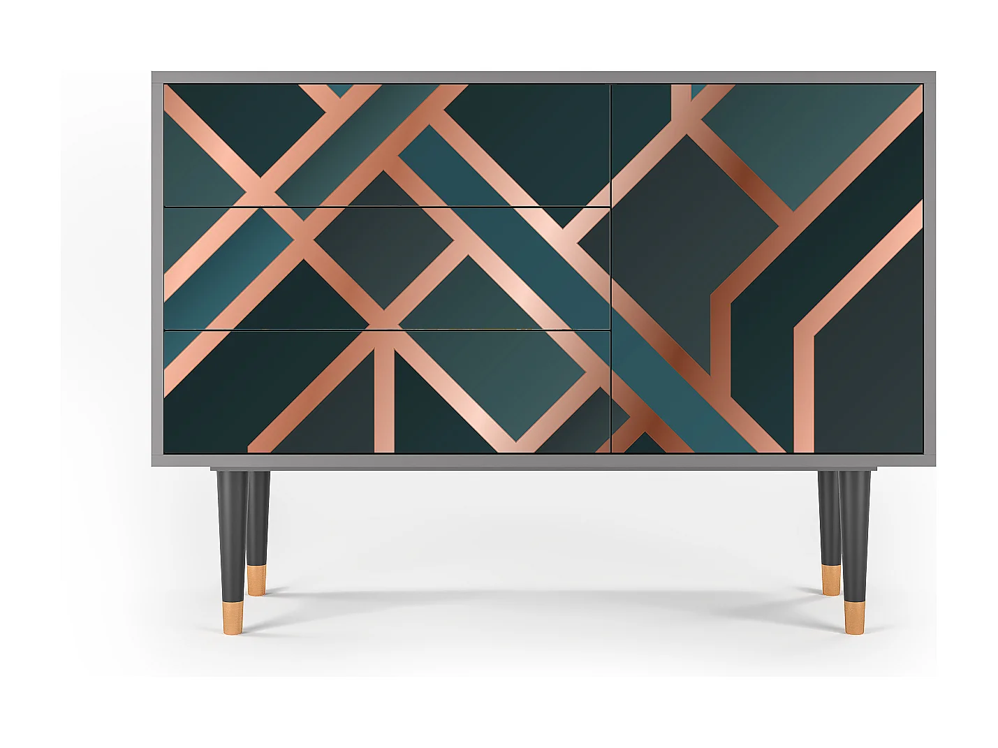 Aparador - 115х84х41 cm - S3 - Bronze Crossroad, Cinza