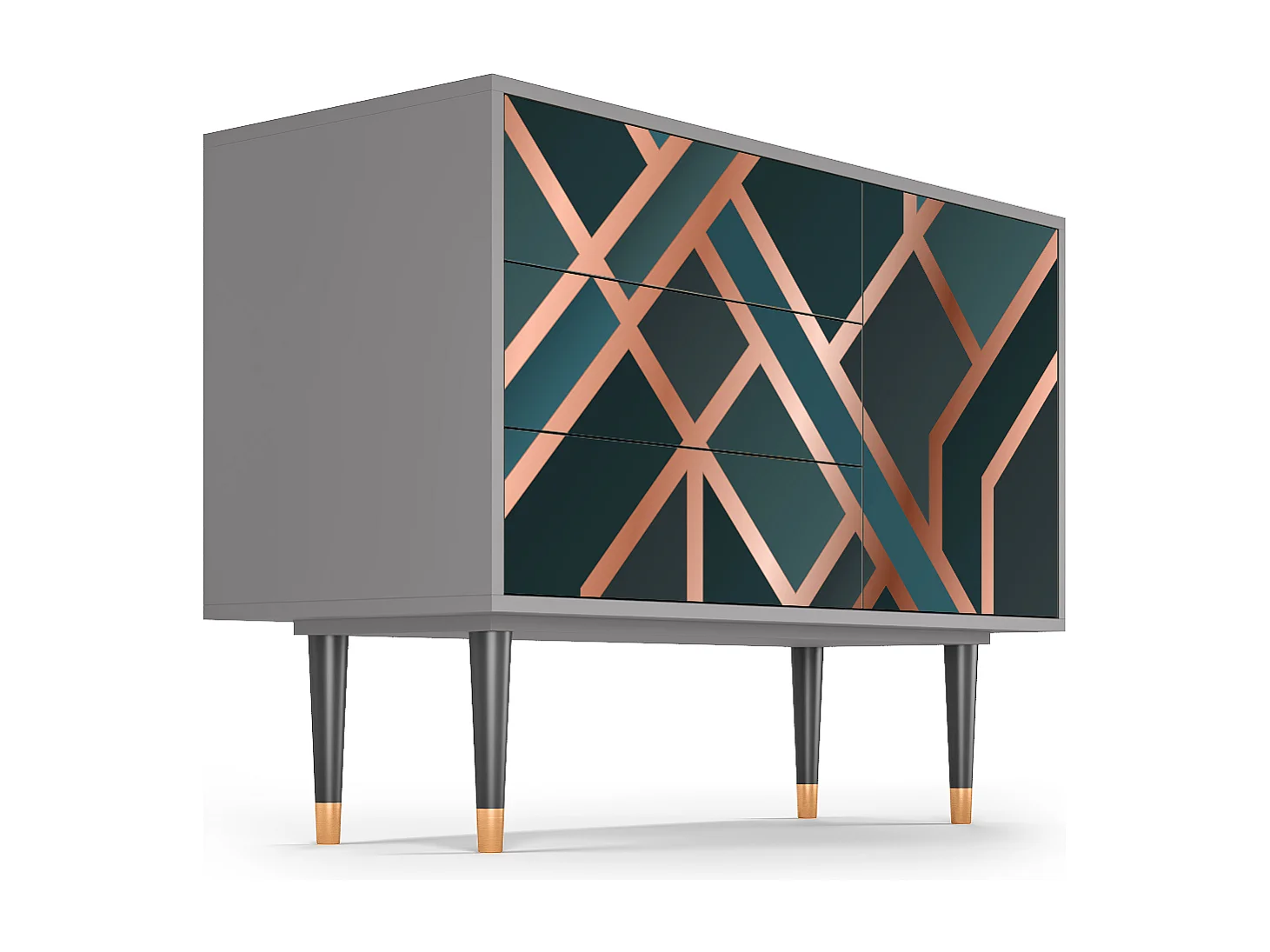 Aparador - 115х84х41 cm - S3 - Bronze Crossroad, Cinza