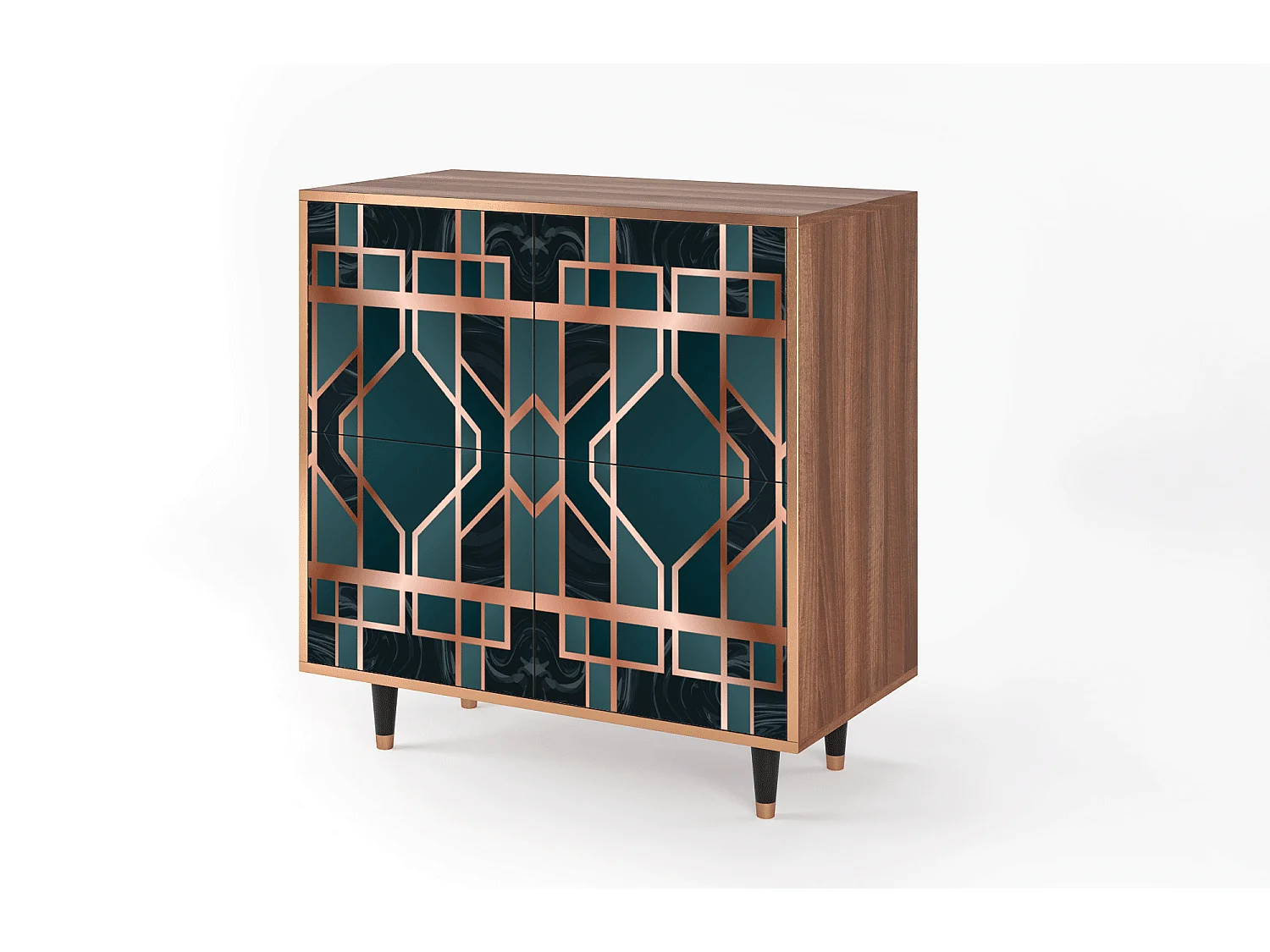 Sideboard - 94x96x48 cm - BS3 - Emerald Metro, Walnuss