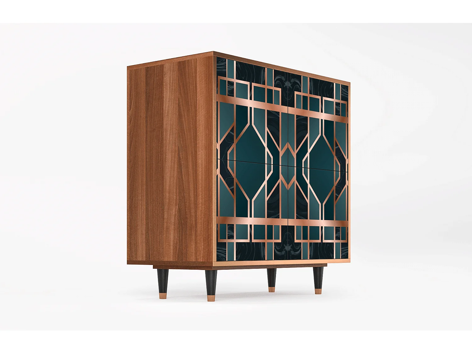 Sideboard - 94x96x48 cm - BS3 - Emerald Metro, Walnuss