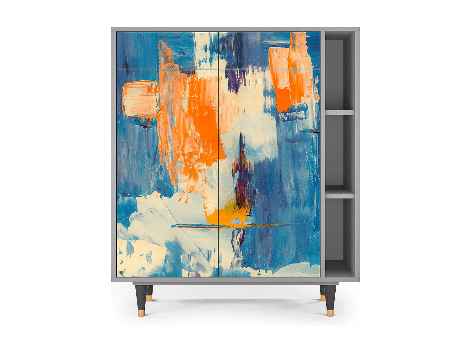 Credenza - 96х110х41 cm - BS6 - Abstract Expressionism, Grigio