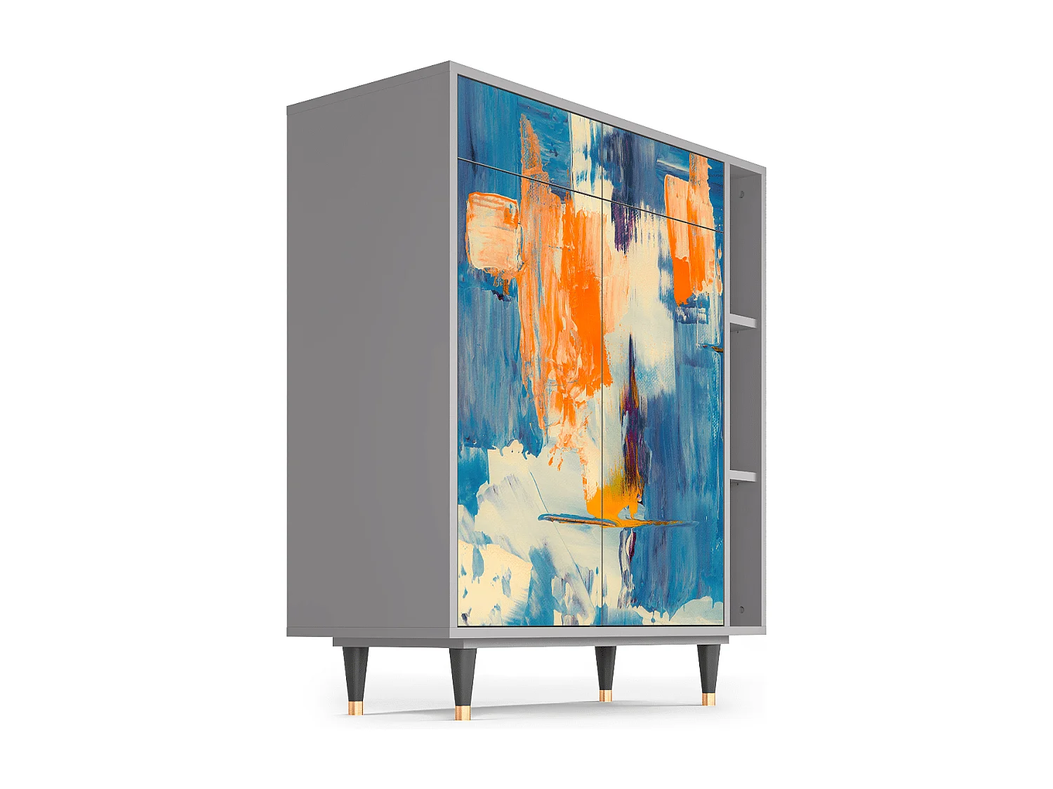 Credenza - 96х110х41 cm - BS6 - Abstract Expressionism, Grigio