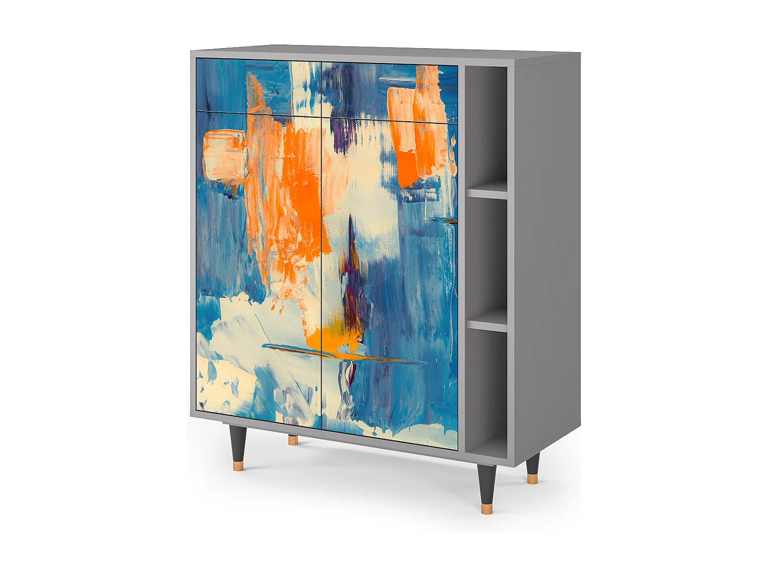 Sideboard - 96х110х41 cm - BS6 - Abstract Expressionism, Grau