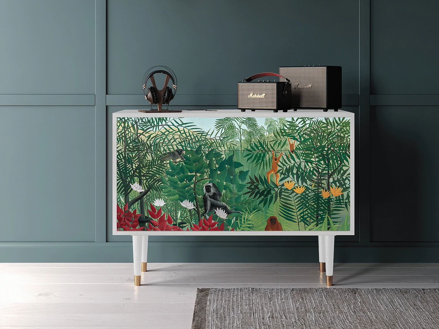 Aparador - 115x85x48 cm - BS4 - Jungles in Paris, Branco